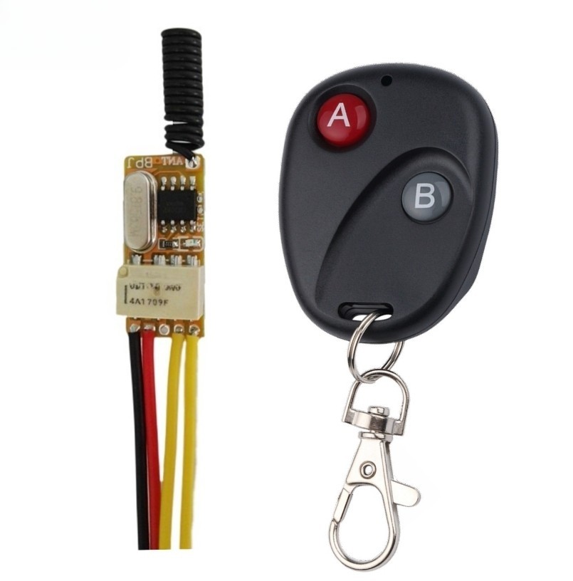 Compact Wireless RF Remote Control Relay Switch DC3 5V 12V for Small Devices