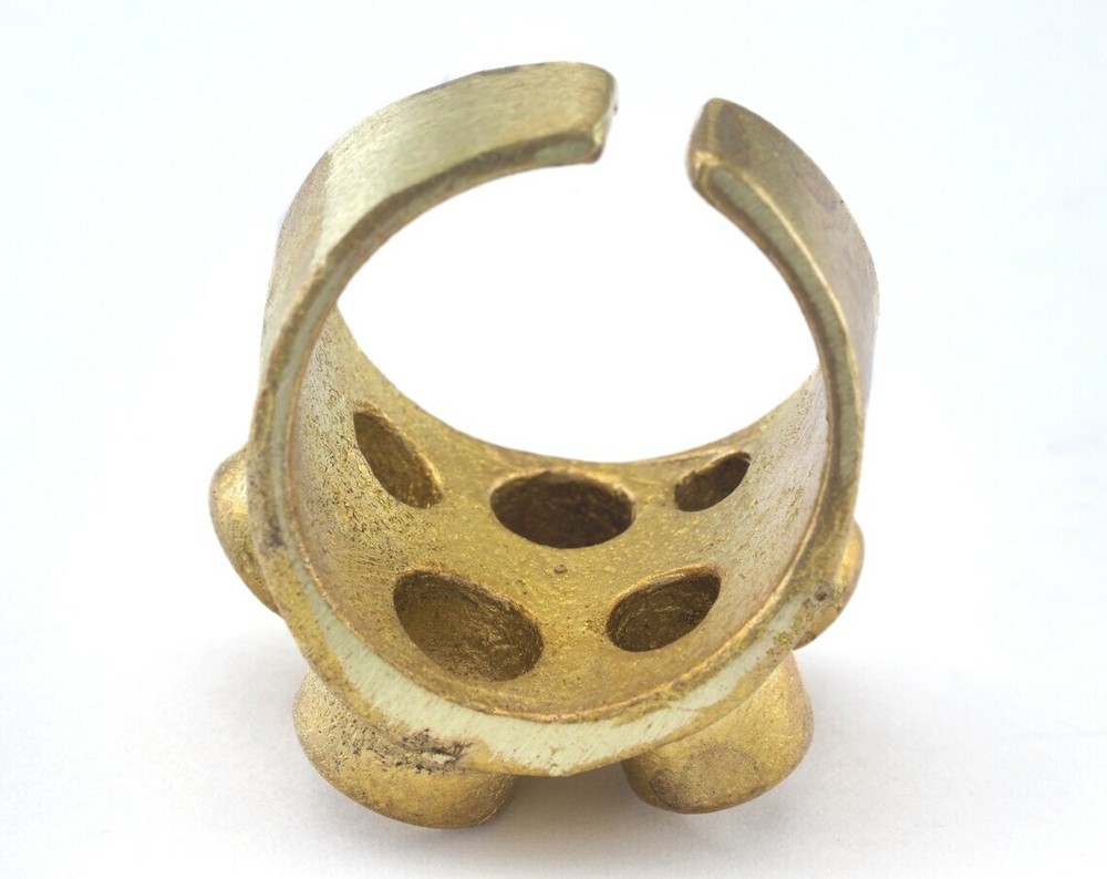 Ring Adjustable Ring Bezel - Cup Raw brass (17.5mm 7US inner size 2698