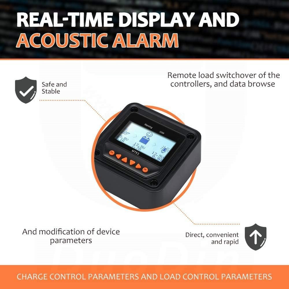 MT-52 Remote Meter MT-52 Solar Controller LCD Display Remote Meter Fit for Tr...