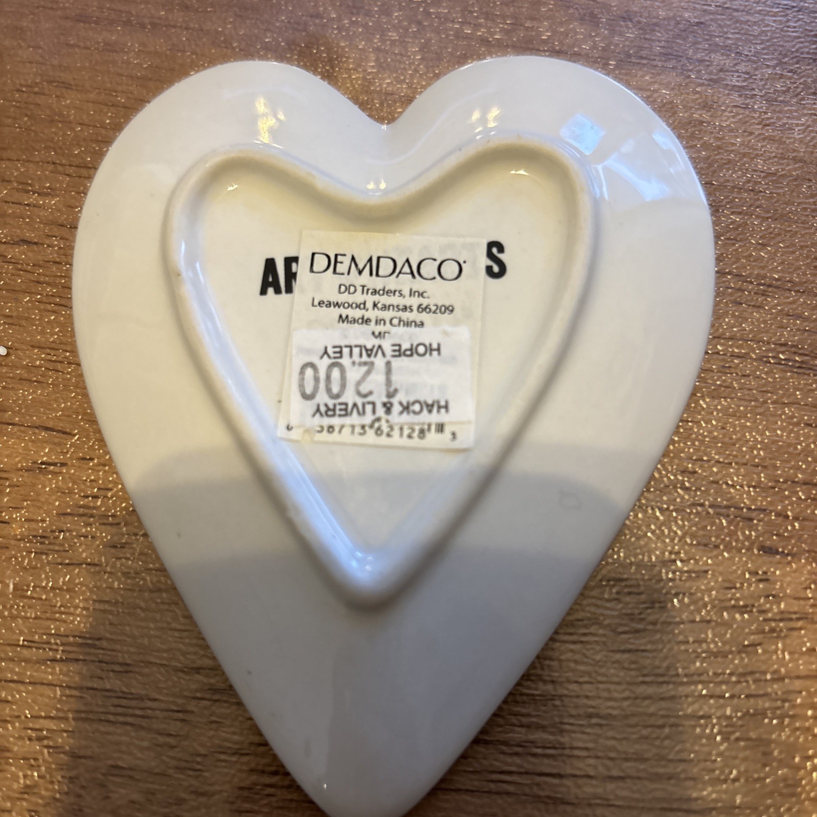 Demdaco - Side By Side Heart To Heart Friends Forever Heart Trinket Dish
