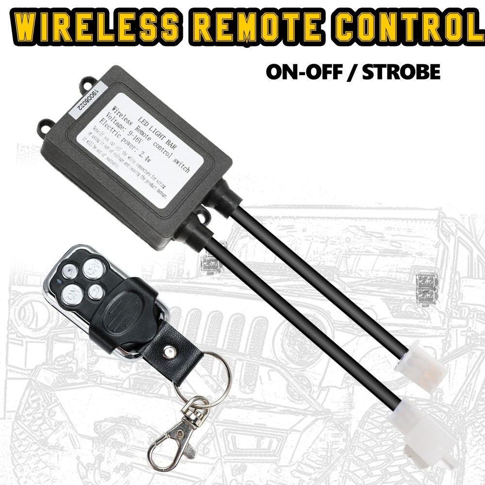 Strobe Switch Wireless Remote Control For Wiring Harness Kit LED Light Bar 12V