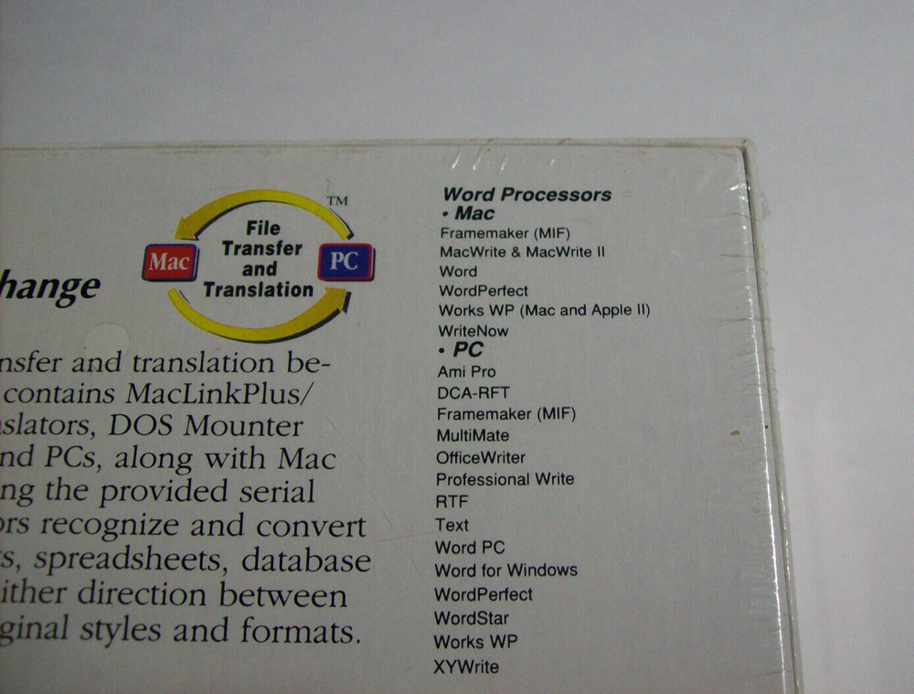 Mac Link Plus PC Version 6: Mac and PC File Exchange Software