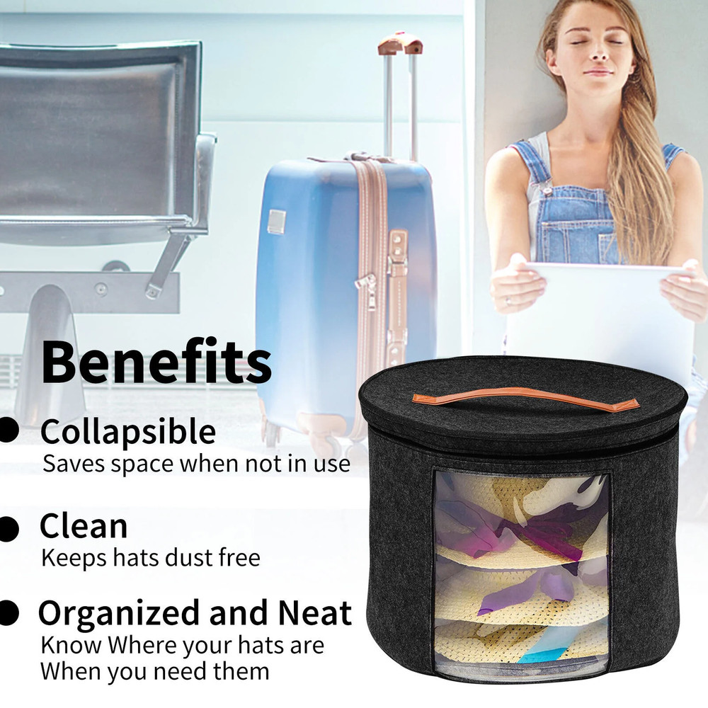 Hat Storage Box - Black