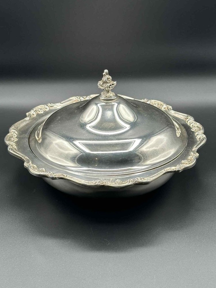 Gorham Heritage YH346 Silverplate Covered Serving Dish 11.5" With Lid