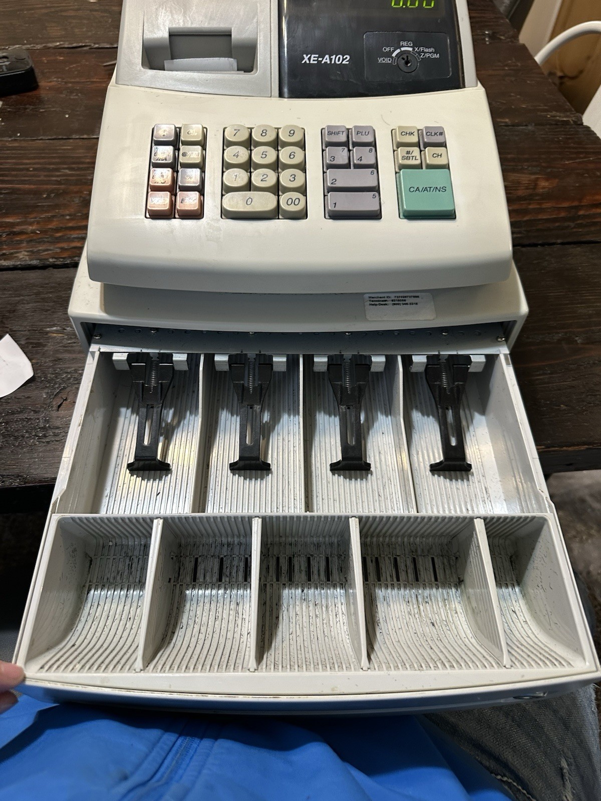 Sharp XE-A102 Electronic Cash Register Tested Works