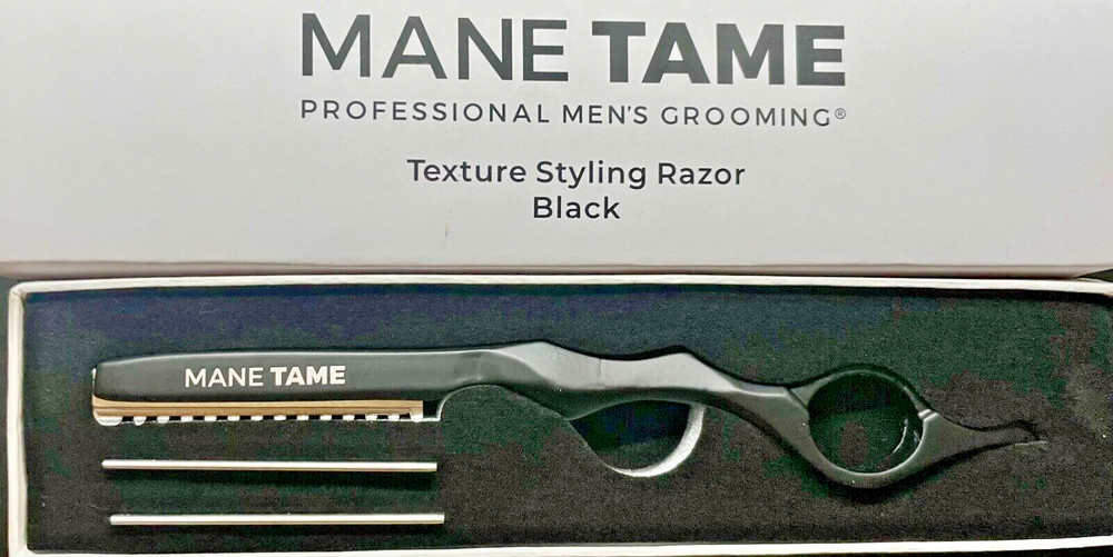 MANE TAME Texture Styling Razor – Black | Includes 2 FREE Replacement Blades.
