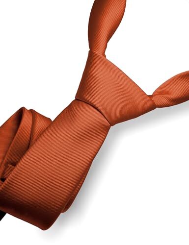 Solid Color Tie Formal Necktie for Men Rust