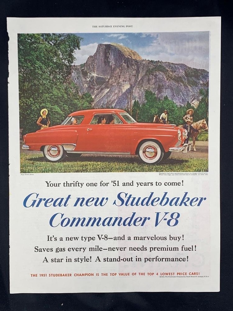 Magazine Ad* - 1951 - Studebaker Commander V-8 - (#2)