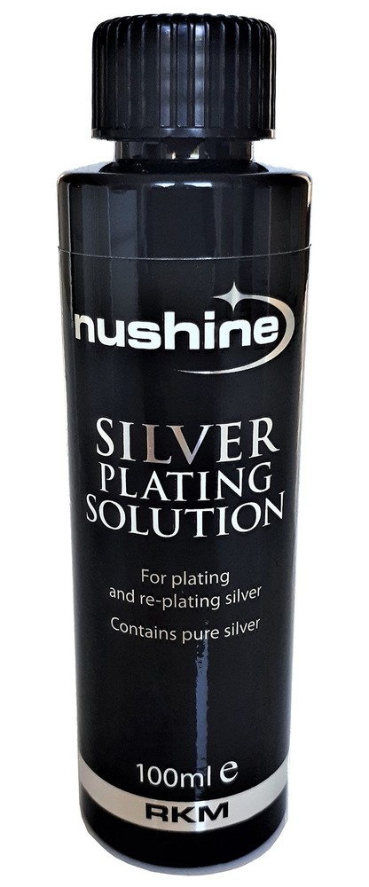 Nushine Silver Plating Solution 3.4 Oz - Permanently Plate Pure Silver onto Worn