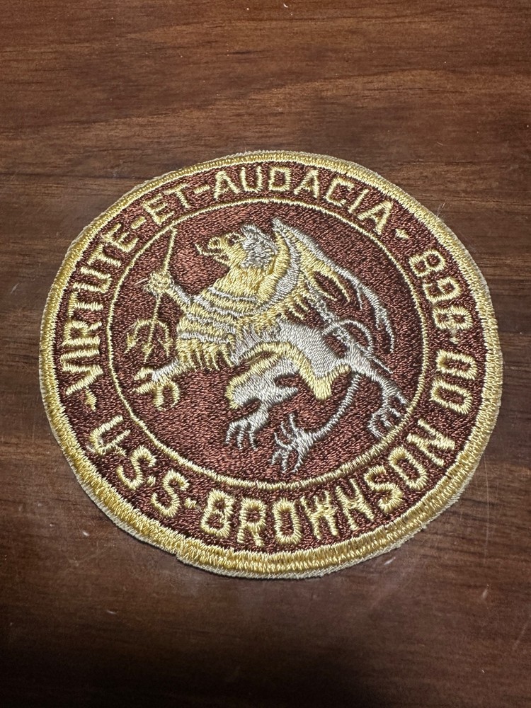 Vintage US Navy USS Brownson DD-868 Ship Patch
