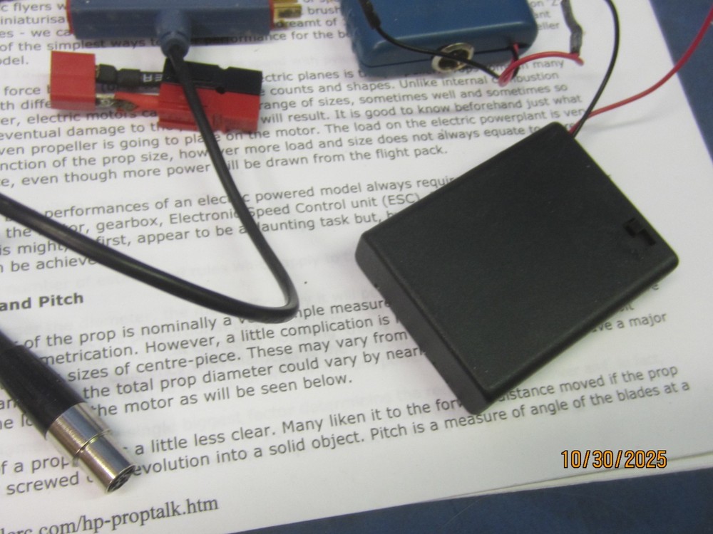 HYPERION EMETER, VOLTMETER, AMMETER, TACH, PROP CONSTANTS/EFFICIENCY ETC., USED