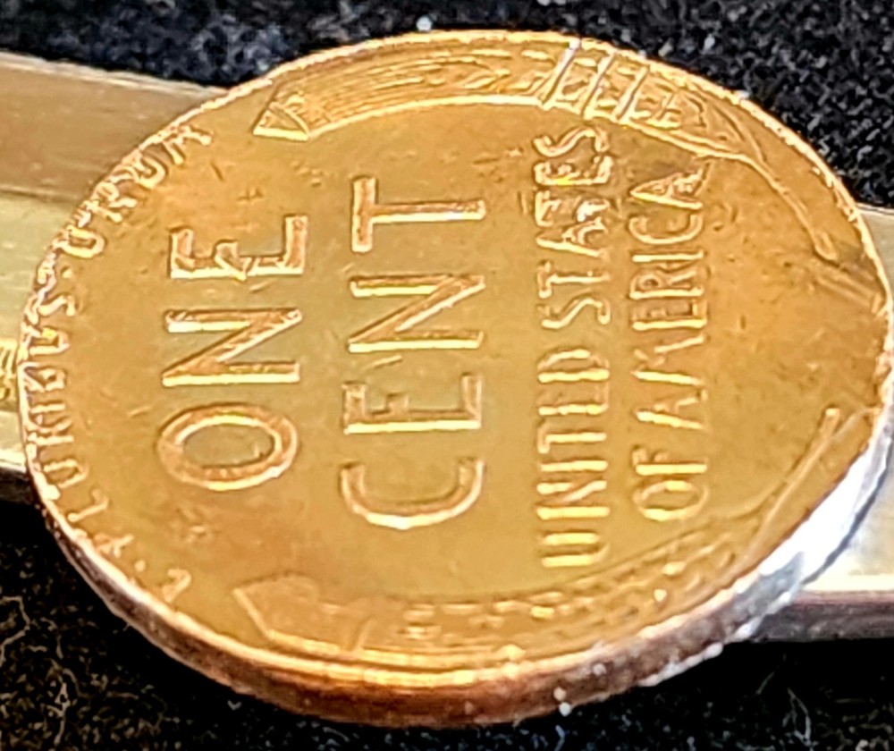 1949 D Planchet Error cent. 🧐🪙 #coin #error #cent