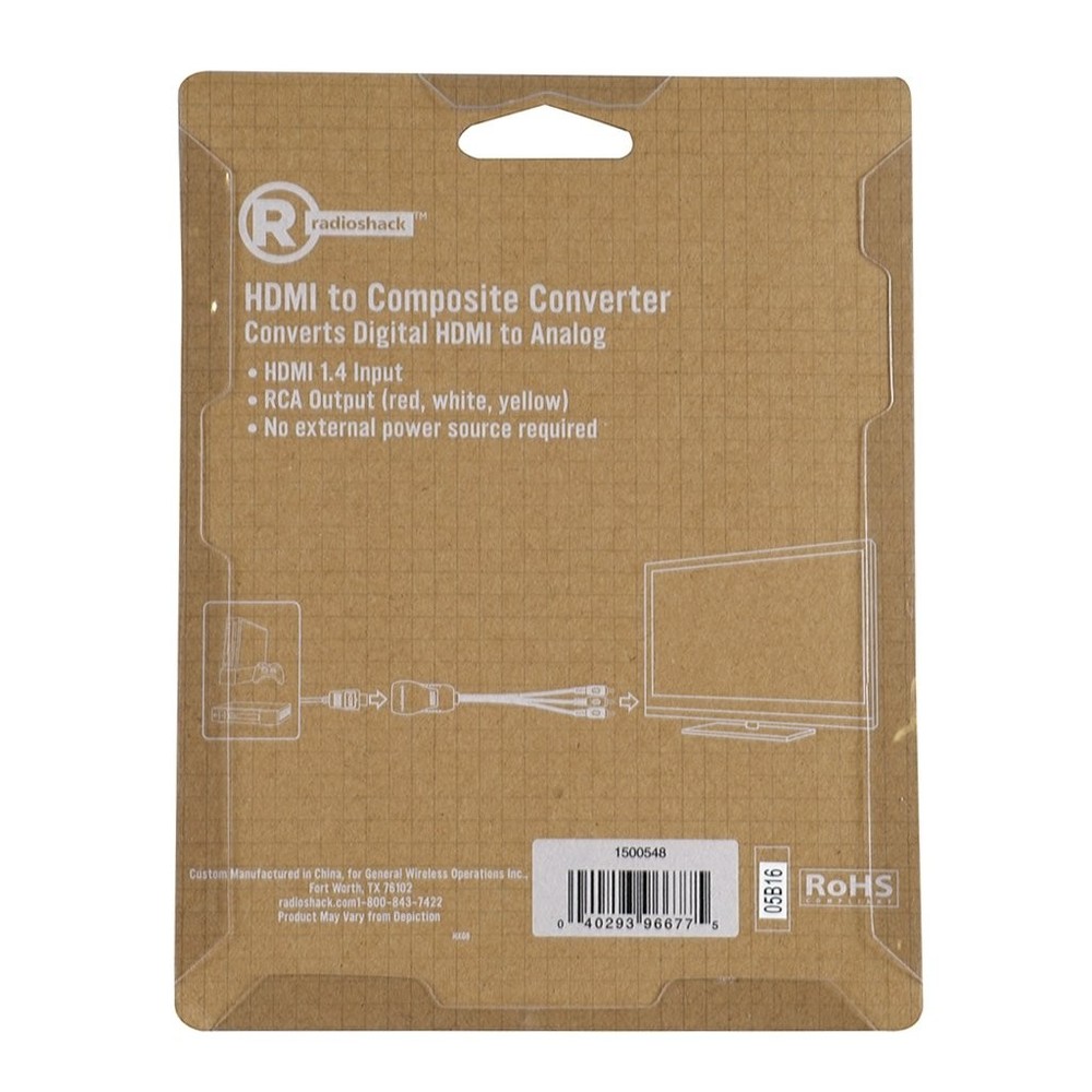RadioShack HDMI-to-Composite Converter