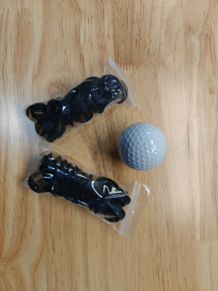 25 pack of black single use Golf Range Simulator Tees - Black