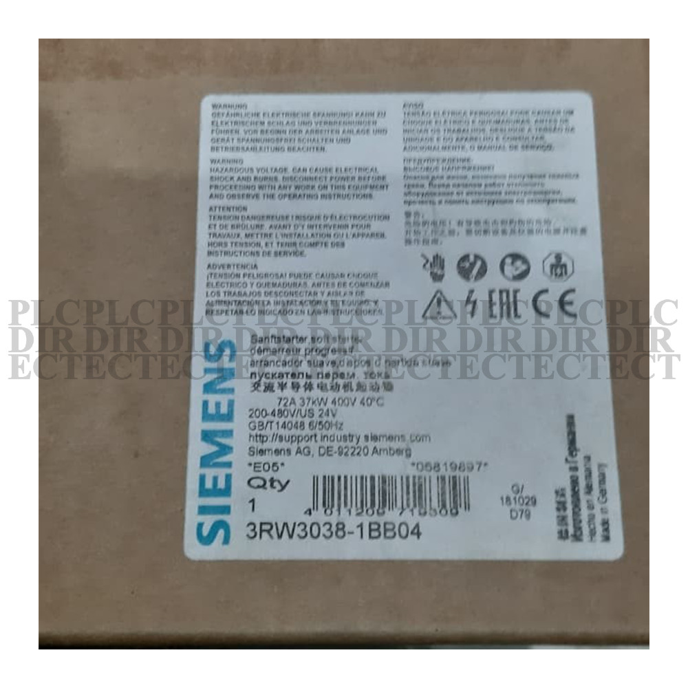 New SIEMENS 3RW3 038-1BB04 Soft Starter