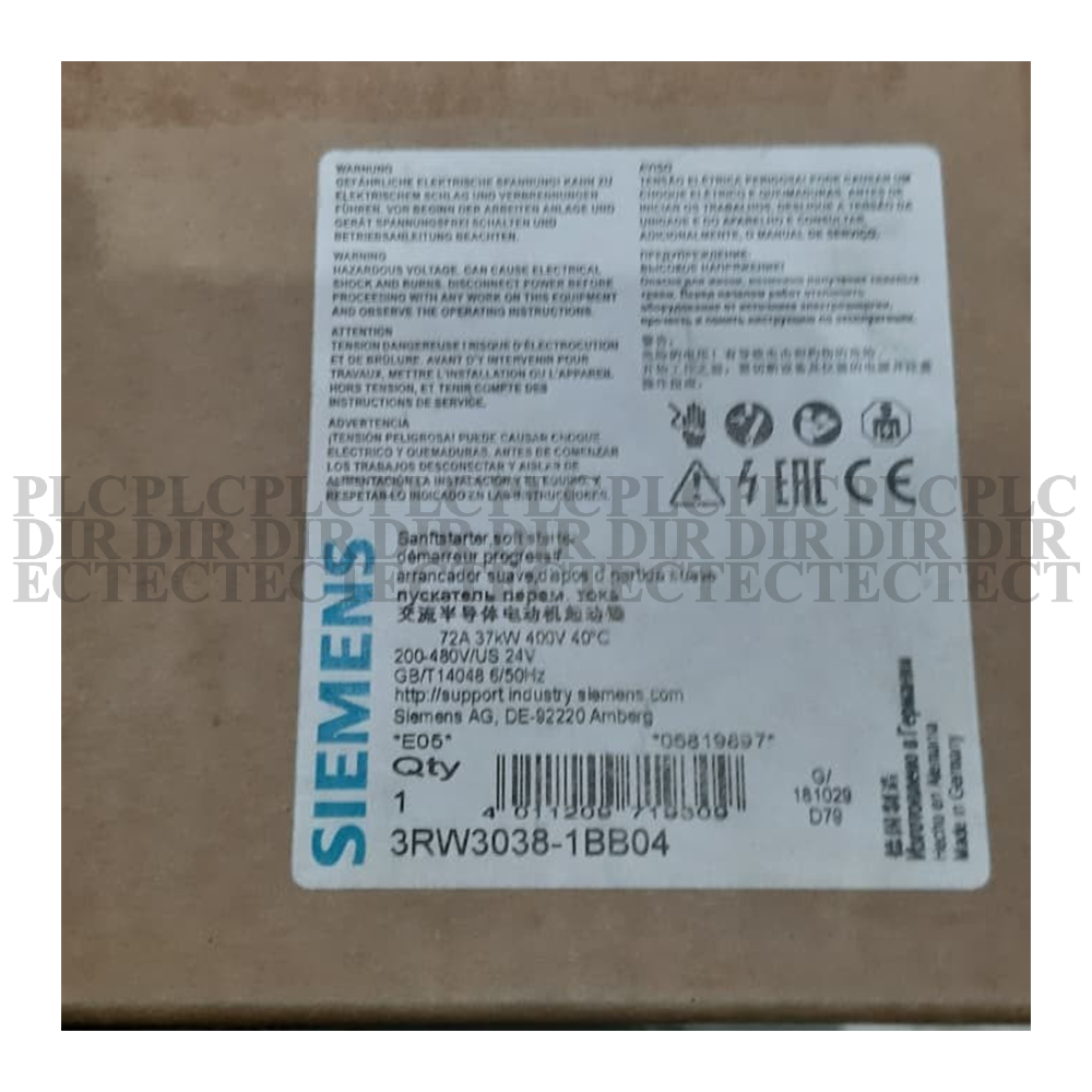 New SIEMENS 3RW3 038-1BB04 Soft Starter
