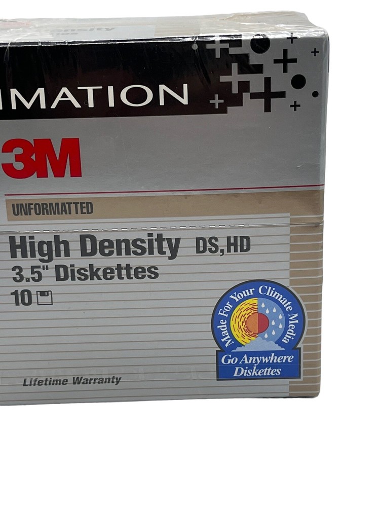 SEALED Imation 3M 10 Diskettes 2HD High Density 3.5 inch