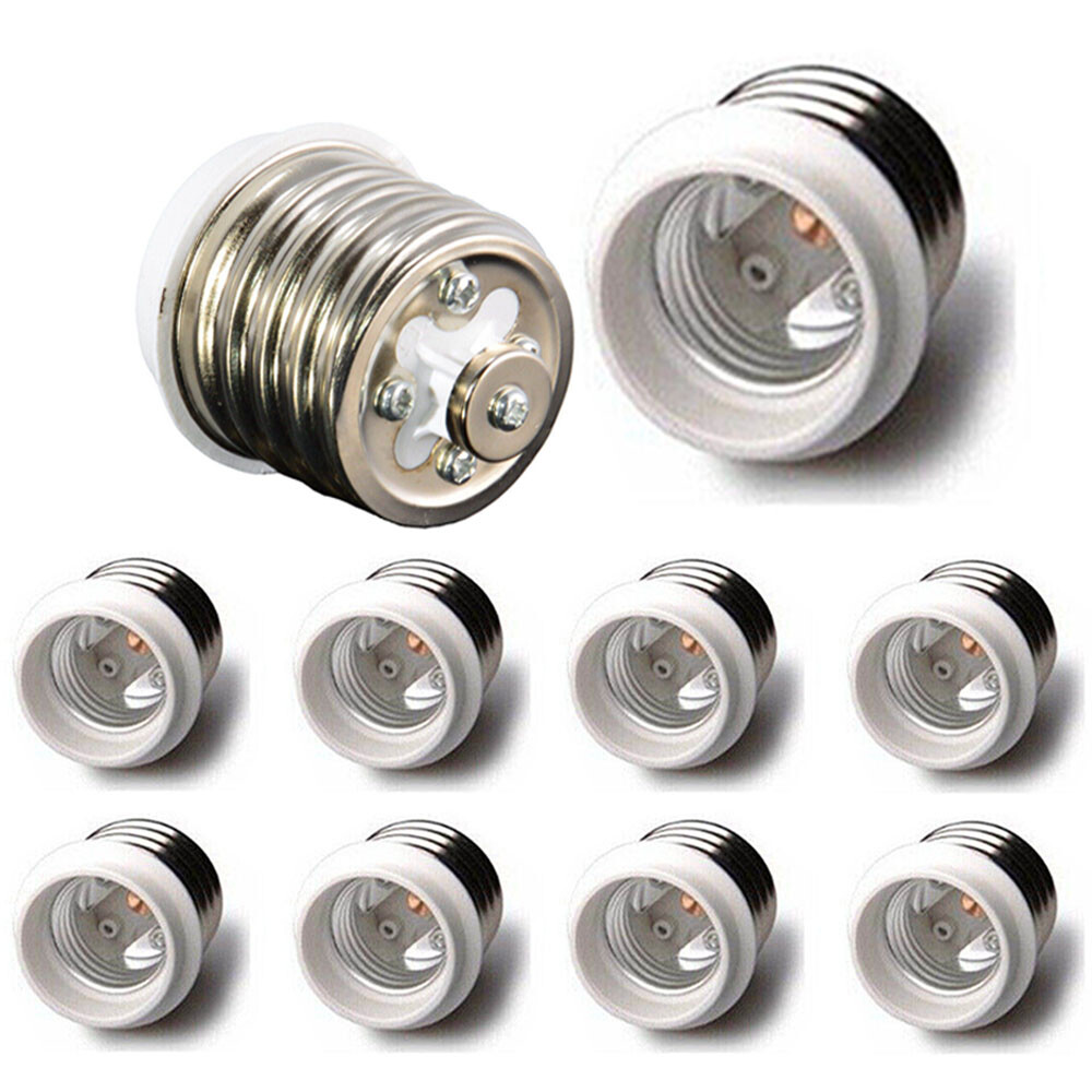10Pcs Light Bulb Socket Adapter for Mogul Base E39 to Medium E26 Screw Reducer