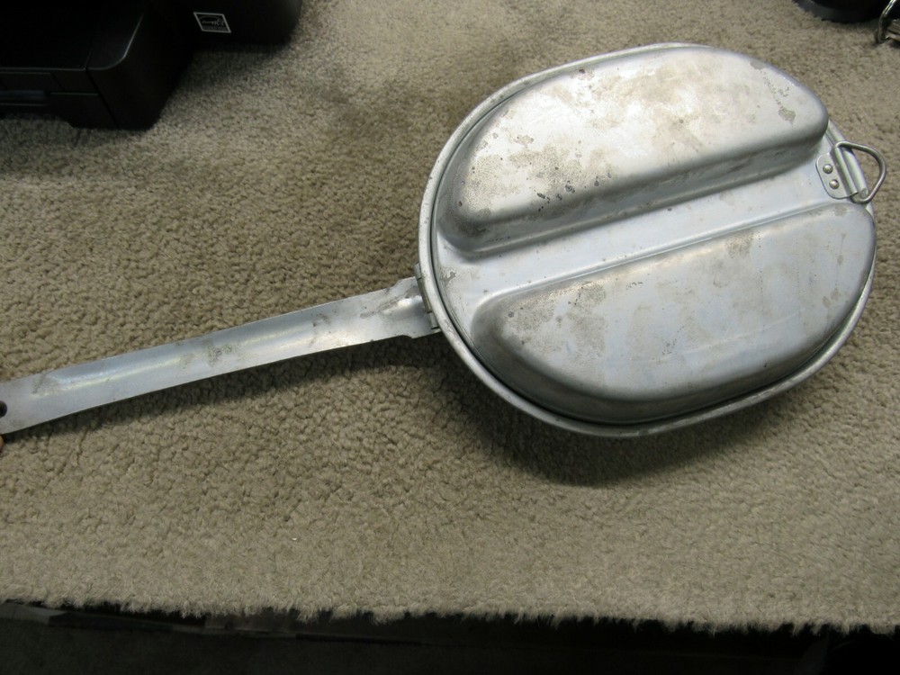US WW2 M1942 Mess Kit Meat Can Early War Zinc Plated Steel Less Common Maker