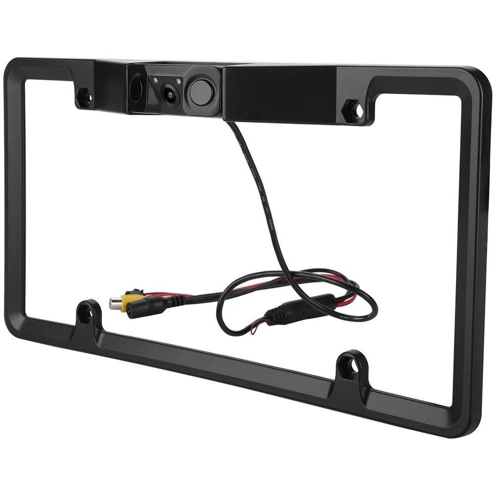 3-in-1 License Plate Frame with Parking Sensor & Backup Camera System