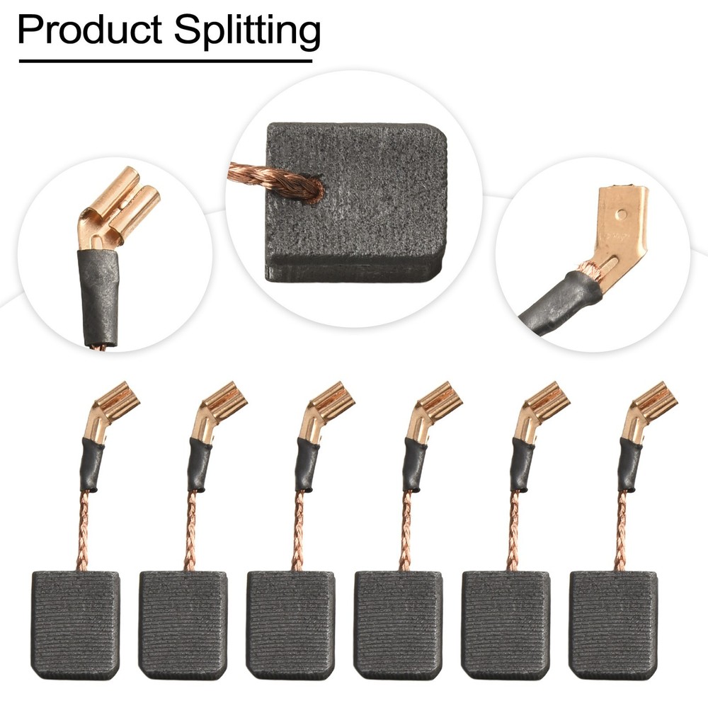 For N257540 Angle Grinder Carbon Brushes 6pcs Compatible with Various Models