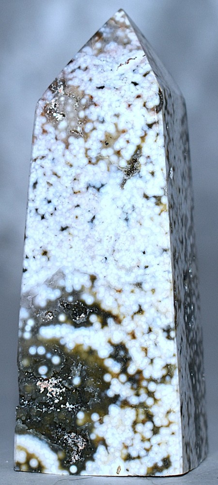 Pretty Orbicular Ocean Jasper Tower 2.95"/147 Grams