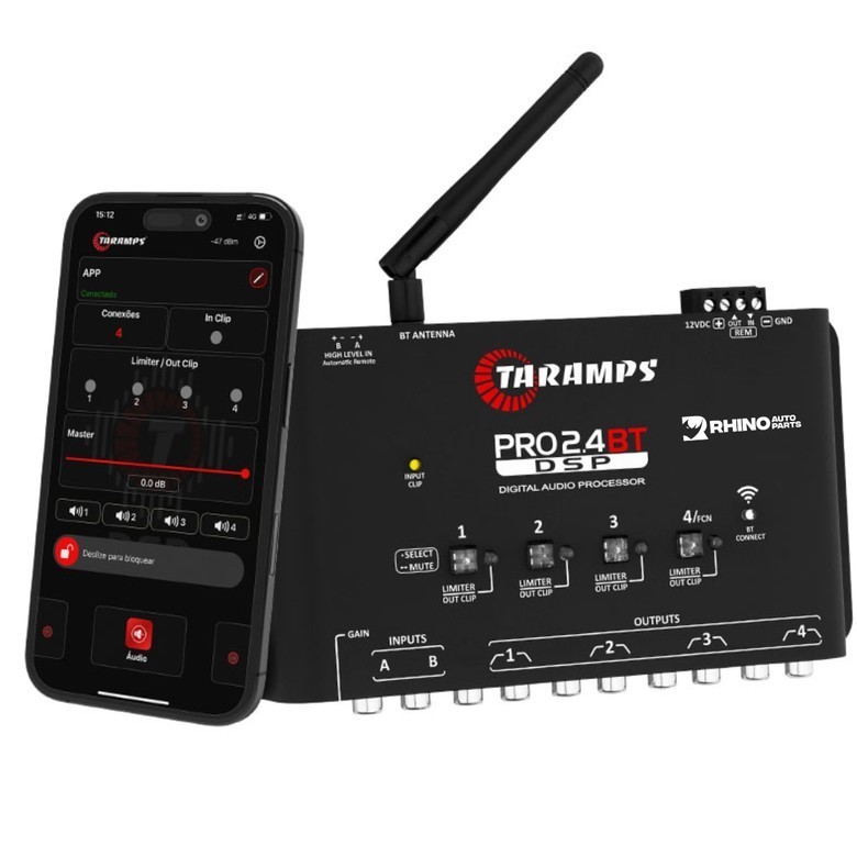 Taramps Pro 2.4bt Digital Audio Processor Android iOS App Bt Ble 5.4 Wi-fi...