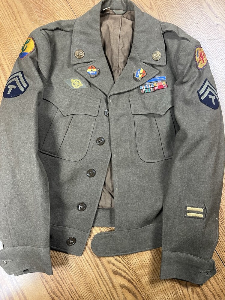 WWII 2nd Chemical Mortar Bn / 103rd Infantry Division Ike Jacket w/ 776th TD DIs