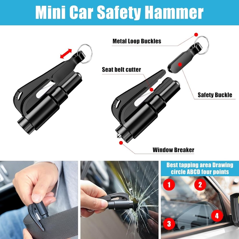 Compact Car Roadside Safety Kit - 14 Essential Tools for Unexpected Emergencies