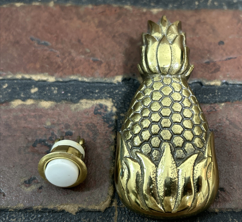 Vintage Brass Pineapple Door Bell Ringer