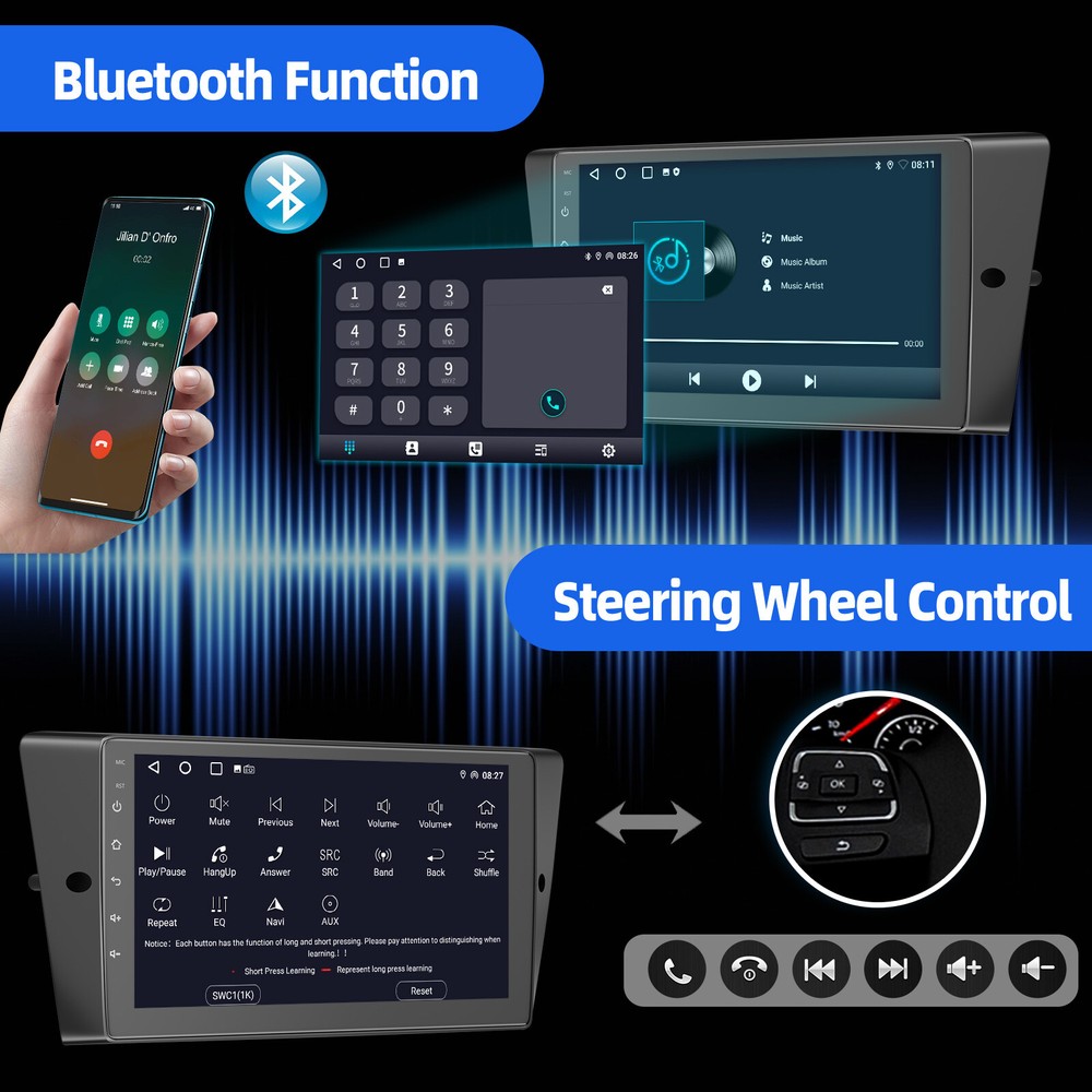 8-core Android Stereo Carplay 4+64GB For BMW 3 series E90/E91/E92/E93 2005-2011