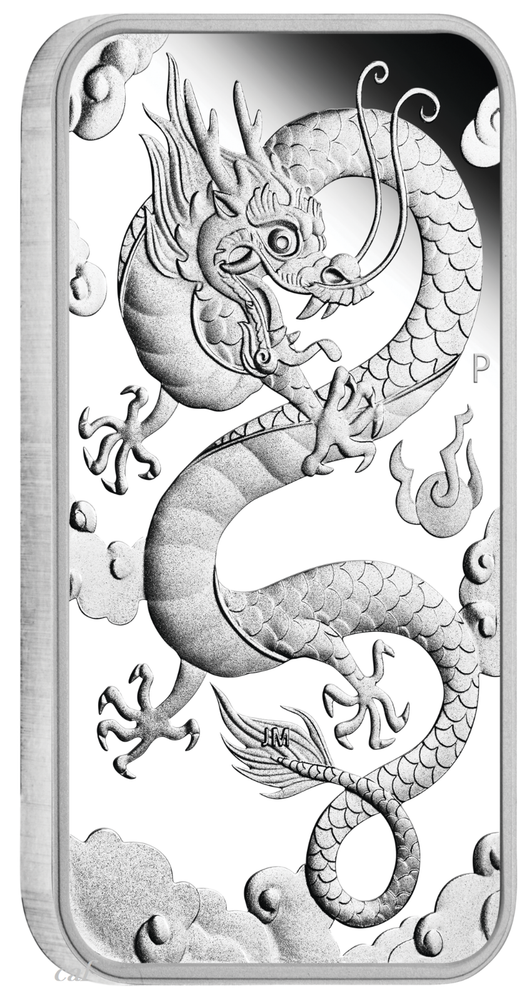 2019 Dragon 1oz PROOF Silver Rectangular $1 COIN NGC PF 70 FR Lunar Label