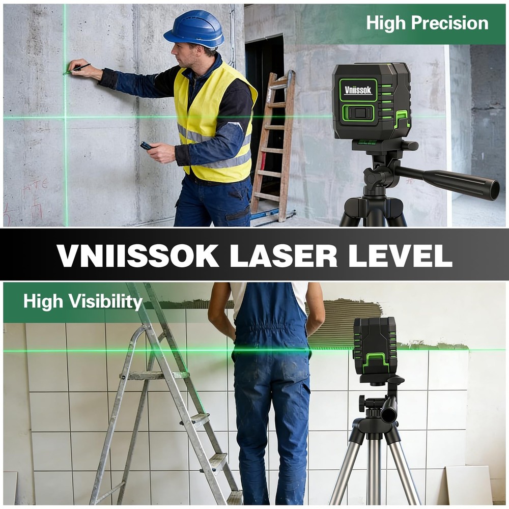 Laser Level 360 Self Leveling, Cross Line with 2 Green