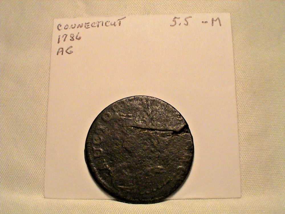 1786- Connecticut Draped Bust Left Copper Colonial