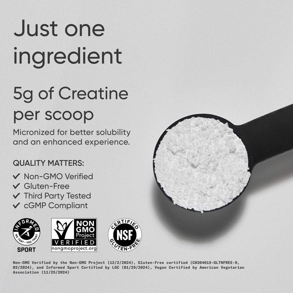 Creatine Monohydrate - Gain Lean Muscle, Improve Performance and Strength 2.2LB