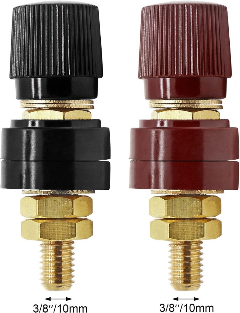 2 Pcs 3/8" Remote Battery Terminal Stud Battery Power Junction Post