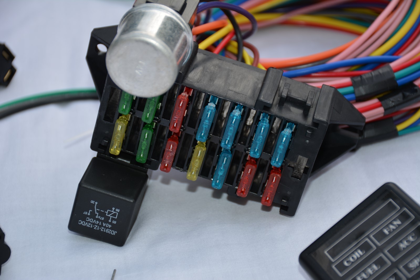 14 Circuit Wire Harness Fuse Box street hot rod wiring car truck 12v GM coded