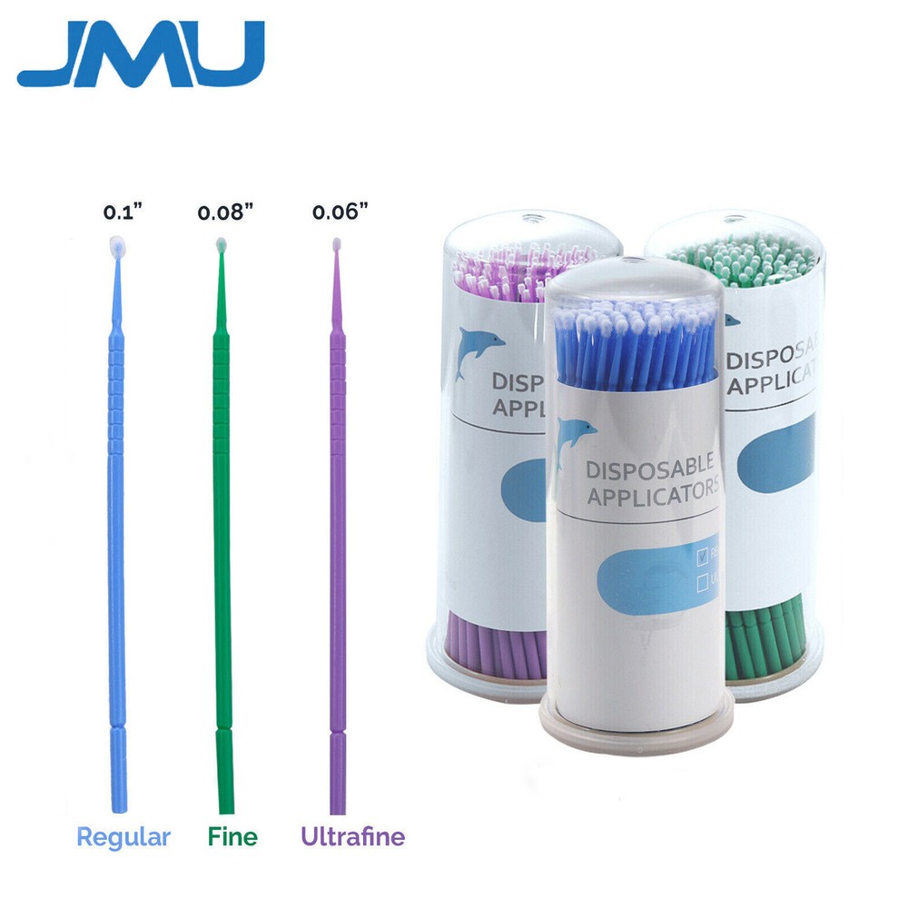 JMU Dental Microbrush Micro Brush Applicators Bendable Tips 2.5/2.0/1.5mm
