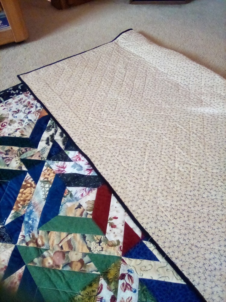 Handmade Patchwork Quilt 71x86 fits 3/4 bed or Large Throw