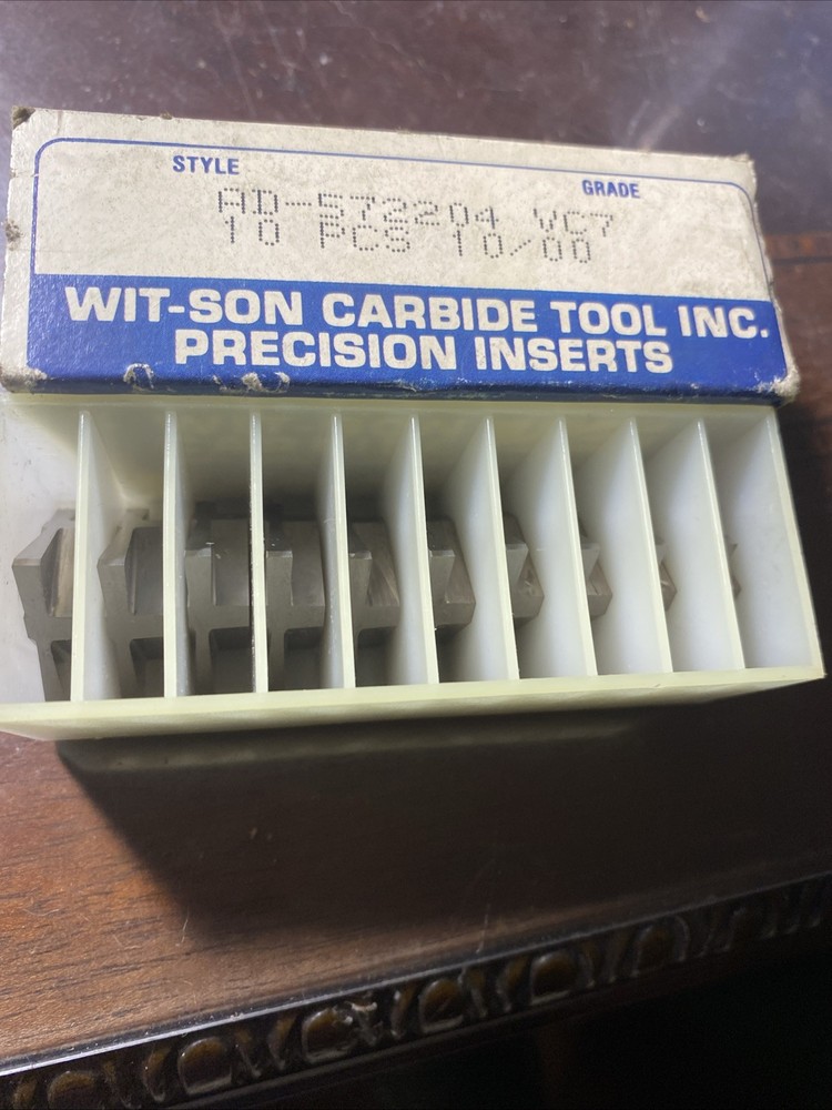 Qty.10 Wit-Son Carbide Inserts AD-572204 VC7 (E11)