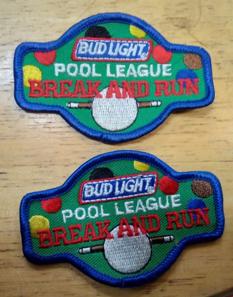 Bud light pool league break and run patch