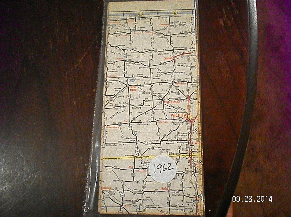 1962 AAA " SOUTH CENTRAL U S A" ROAD MAP