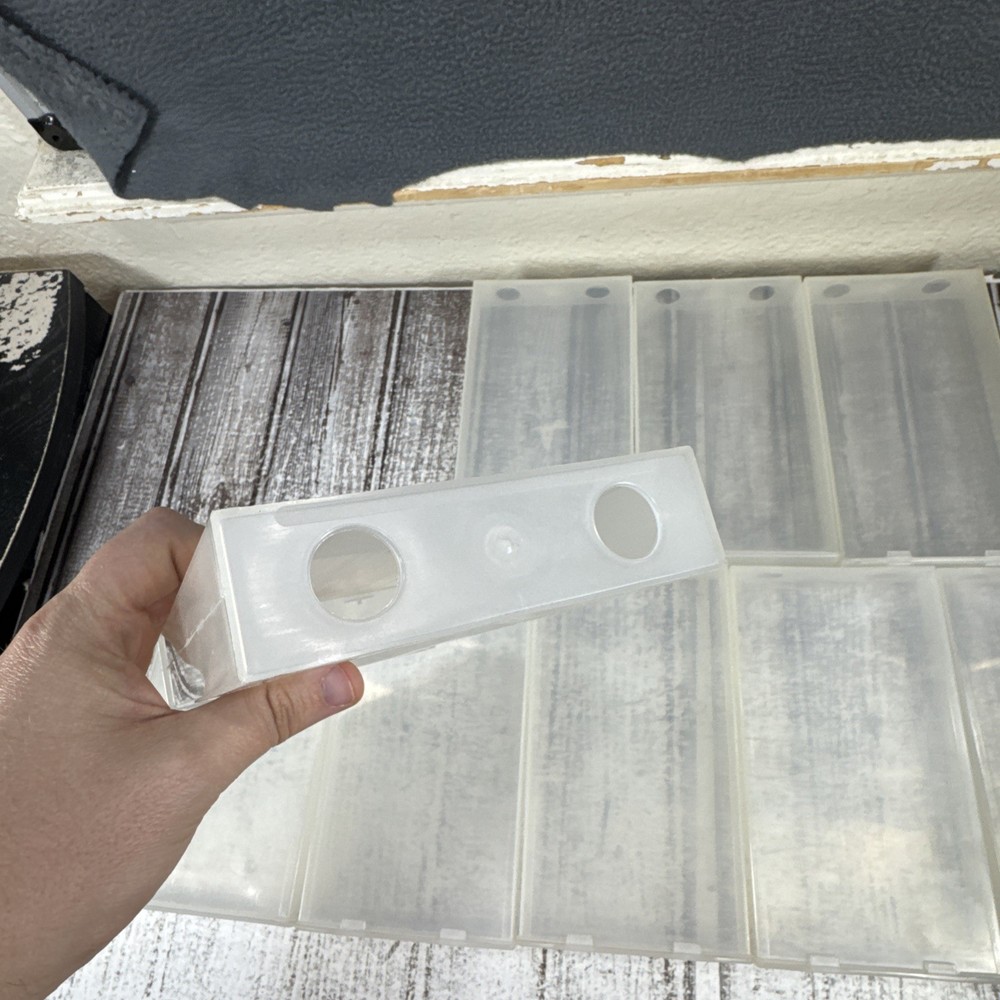 9 EMPTY VHS VIDEO TAPE STORAGE CASES Clear UpCycle Crafts Boxes
