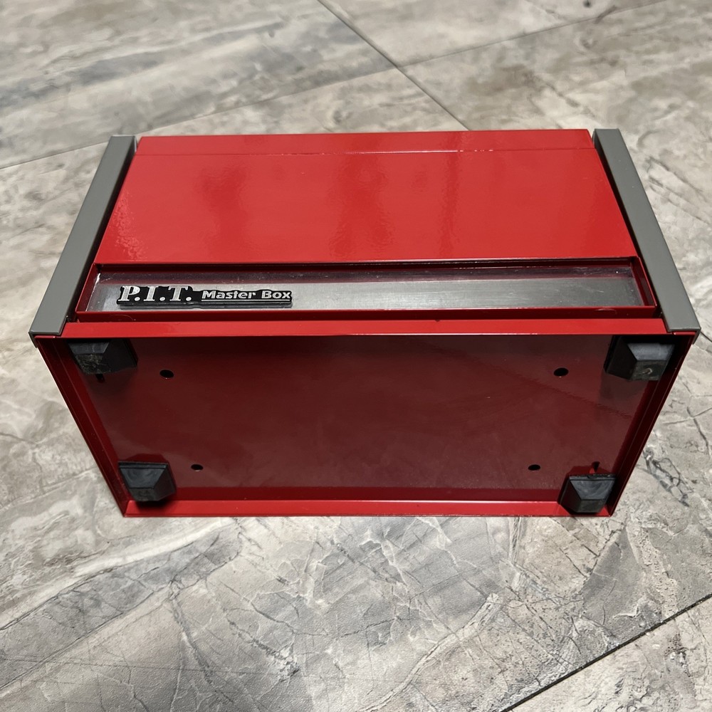 Mini Tool Box, Portable 3 Drawer Steel Stackable Tool Box with 3-Drawer Red