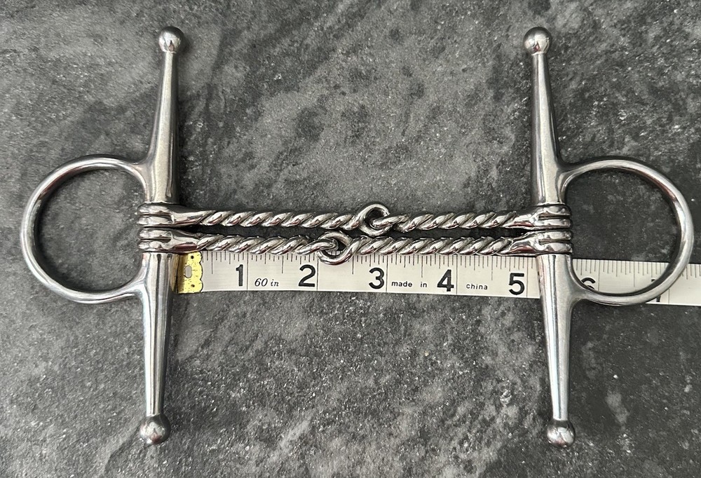 Double Twisted 5” Wire Full Cheek Snaffle Horse Bit