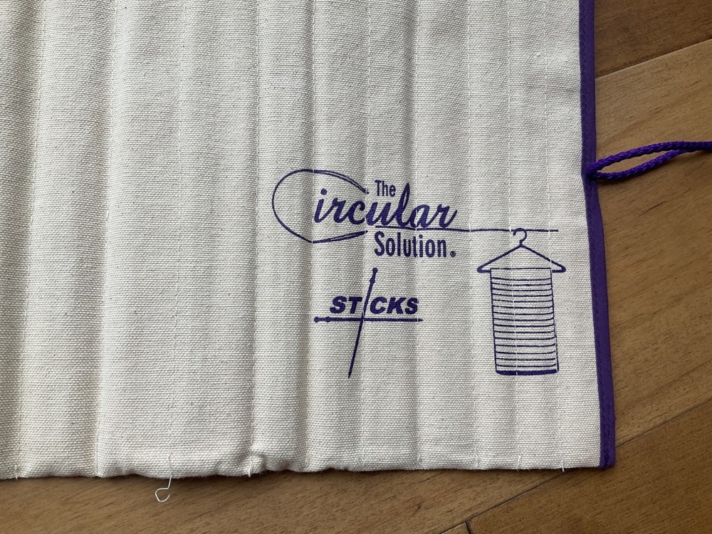 The Circular Solution Knitting Needle Organizer 16 Pouches for Straight Needles