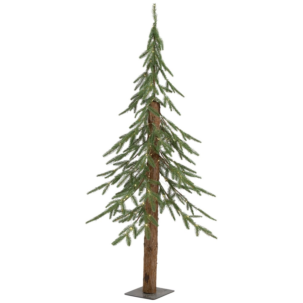 Northlight Pre-Lit Medium Alpine Artificial Christmas Tree - 4' - Clear LED