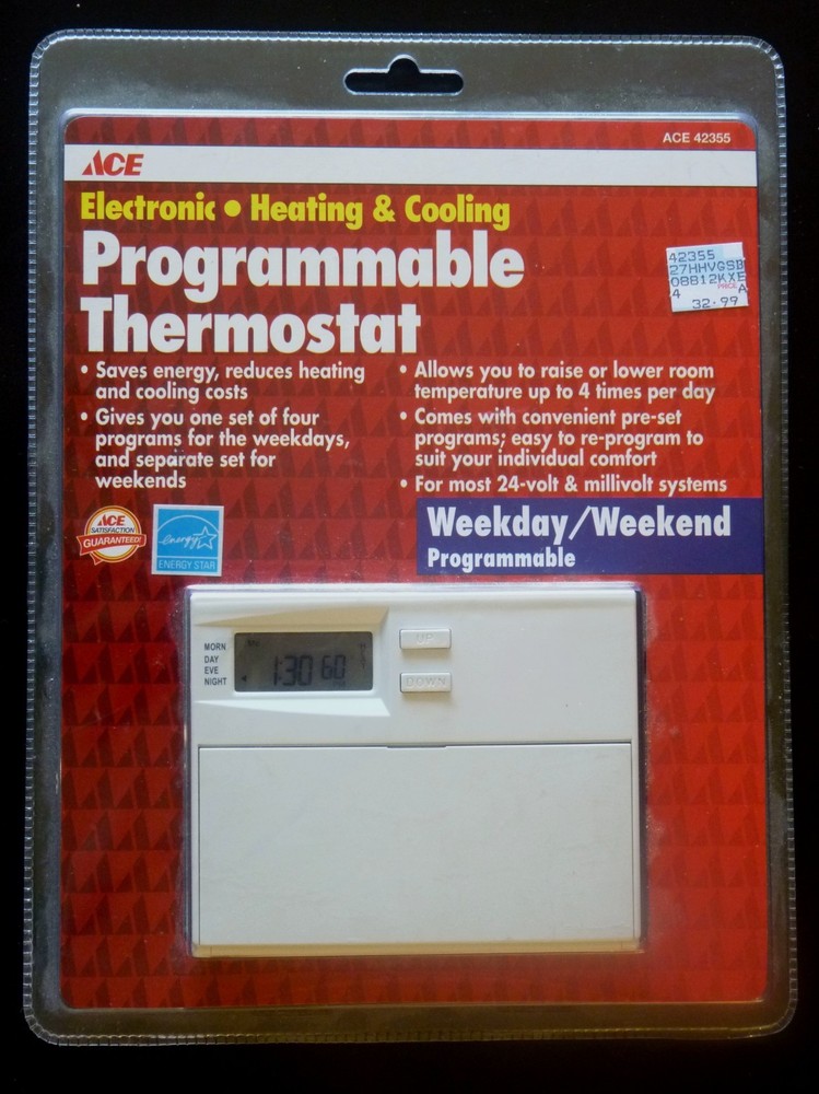 ACE 42355 Heating/Cooling, 24-Volt, Easy Programming, BNIB