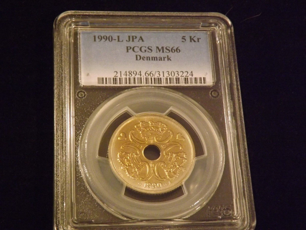 1990-L  JPA   5 Kr              DENMARK             PCGS  MS 66
