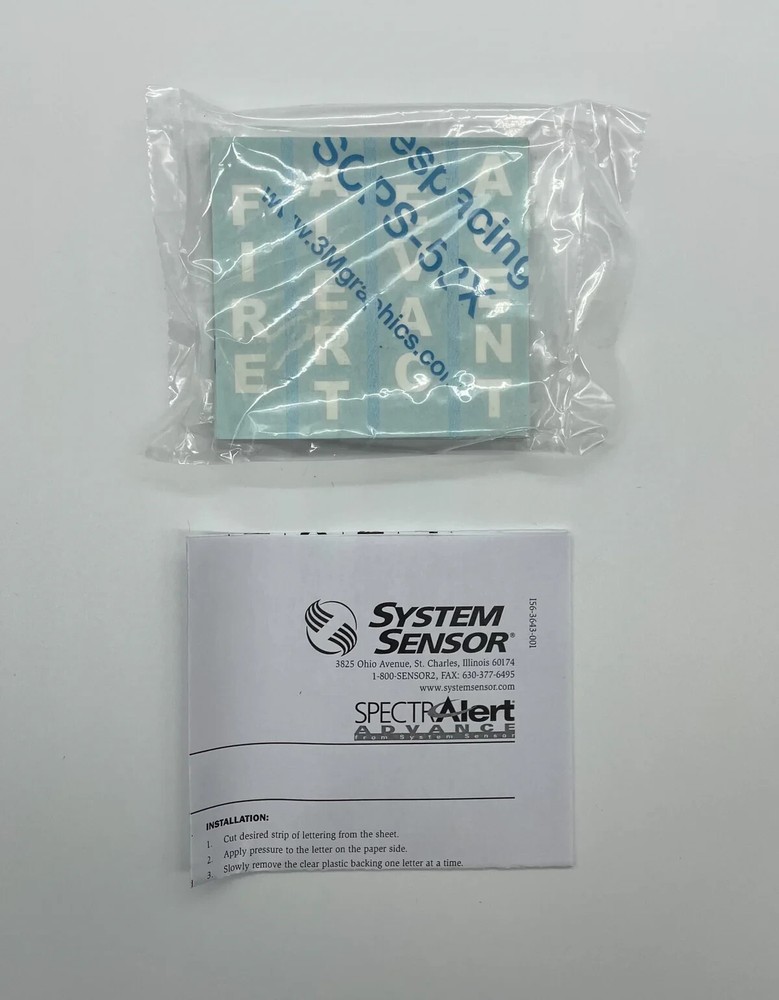 System Sensor DECAL-W White Decals for SpectrAlert - Same Day Shipping (SEALED)